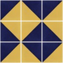 Mexican Ceramic Frost Proof Tiles Blue and Yellow